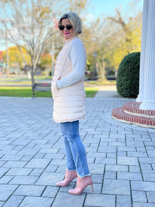 LULU-B BLUSH PUFFER VEST