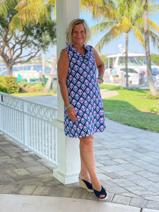 PINEAPPLE VACA RUFFLE DRESS