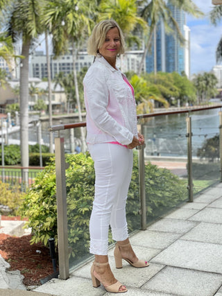 KEY WEST WHITE LINEN JACKET