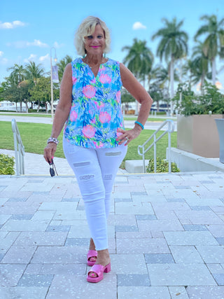SEASHELL BEACH SLEEVELESS V