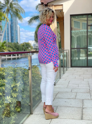 PINK SPADE THUMB HOLE TOP