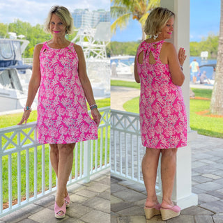 PINK LANE HALTER DRESS