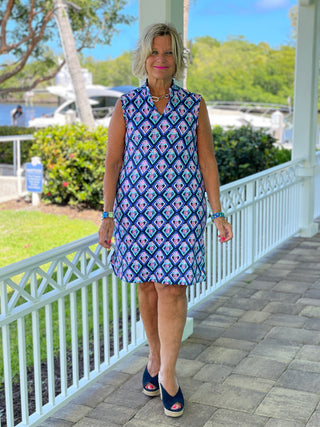 PINEAPPLE VACA COLLAR DRESS