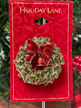 HOLIDAY WELCOME WREATH PIN - Cathys Place