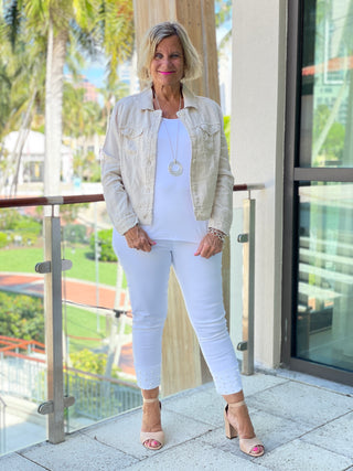 KEY WEST STONE LINEN JACKET