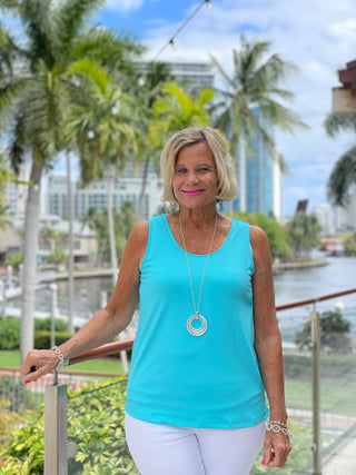 KEY WEST AQUA LINEN JACKET