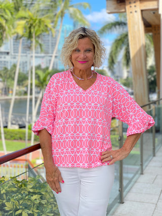 CANDY PINK BELL SLEEVE