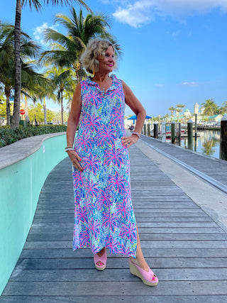 PINK PALM TREE MAXI