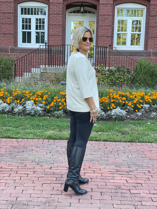 OATMEAL MESH RUFFLE WRAP