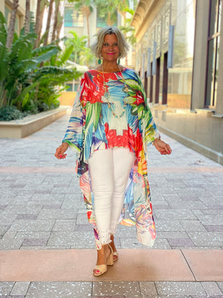 TROPICAL BLOOM SPALSH TUNIC