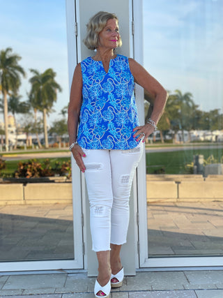 AQUA LANE SLEEVELESS V -NECK - Cathys Place