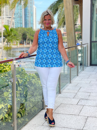 BAHAMA BLUE KEYHOLE TOP