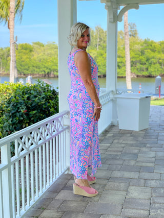 CAROLINA PAISLEY KEYHOLE MAXI