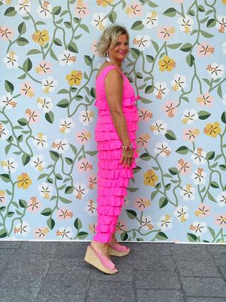 HOT PINK CHA CHA MAXI DRESS