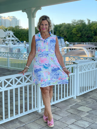 POST CARDS OF LOVE RUFFLE DRESS