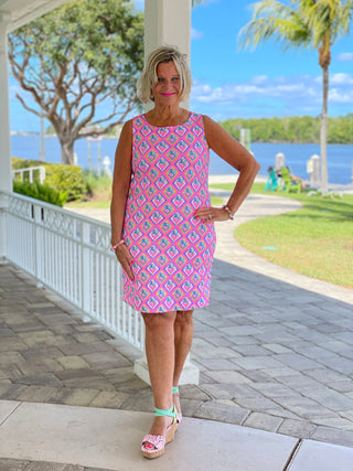 PALM TREE SIESTA SHIFT DRESS