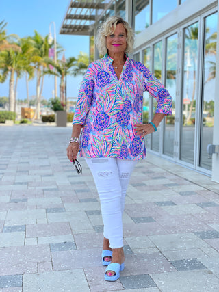 PINK PINEAPPLE TUNIC - Cathys Place