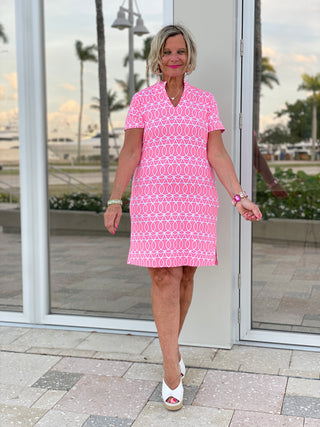 CANDY PINK SHORT SLEEVE DRESS
