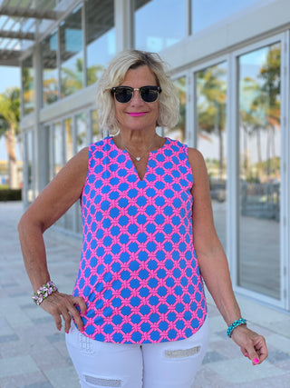 PINK SPADE SLEEVELESS V NECK - Cathys Place