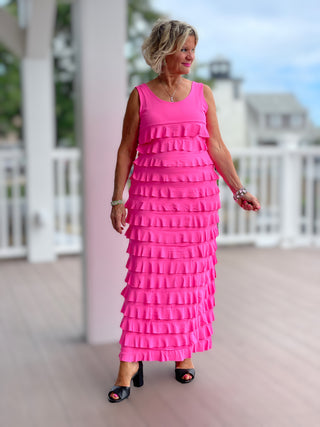 HOT PINK CHA CHA MAXI DRESS