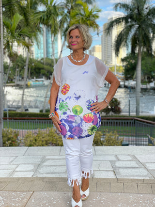 CHIFFON WHITE BLOUSE - Cathys Place