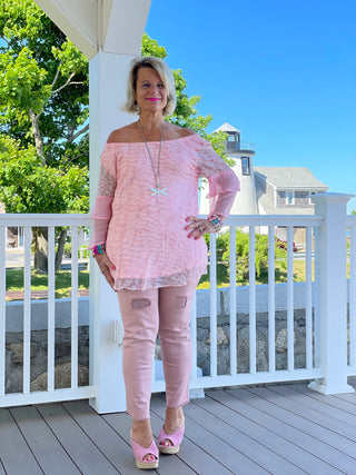 The Catherine - Morava.    pink bling jean