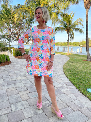 PALM BEACH GARDEN SLEEVE DRESS - Cathys Place