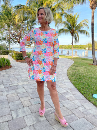 PALM BEACH GARDEN SLEEVE DRESS