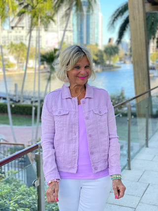 KEY WEST LINEN LILAC JACKET