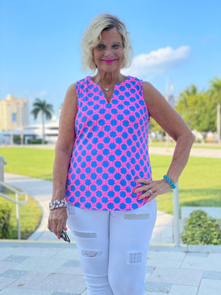 PINK SPADE SLEEVELESS V NECK - Cathys Place