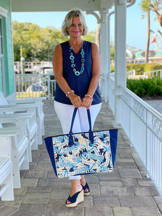 ISLAND BLUE TOTE