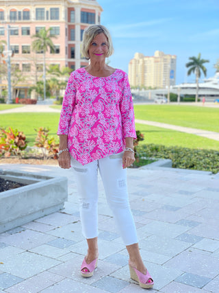 PINK LANE ASYMMETRIC TOP