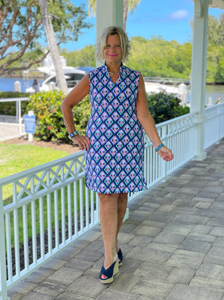 PINEAPPLE VACA COLLAR DRESS