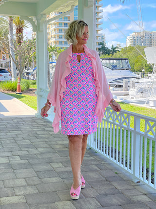 PALM TREE SIESTA KEYHOLE DRESS