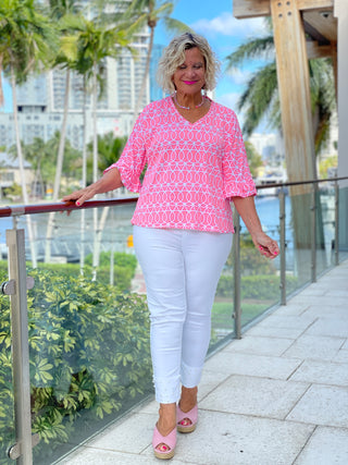 CANDY PINK BELL SLEEVE