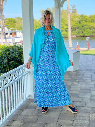 BAHAMA BLUE TURTLE KEYHOLE MAXI