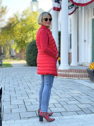 LULU-B RED PUFFER VEST