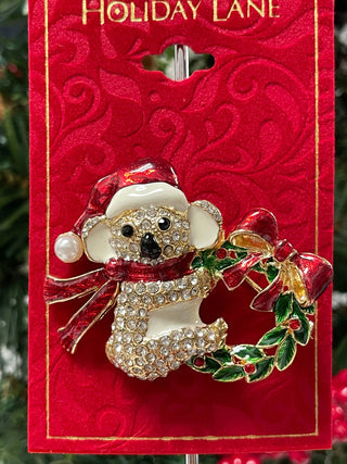 HOLIDAY BEAR PIN - Cathys Place