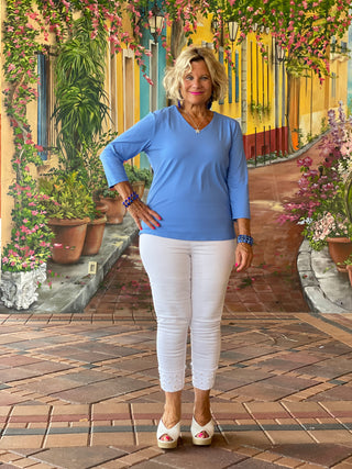 LIGHT PERRI SLEEVE V NECKi