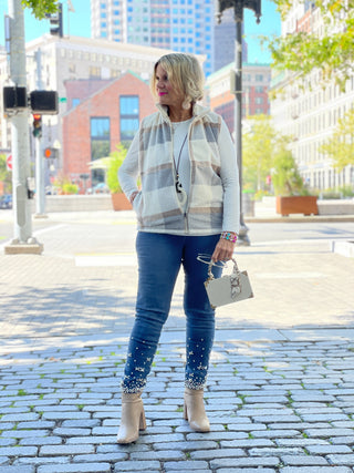 BLUE PLAID VEST - Cathys Place