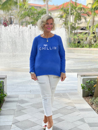 CHENILLE DEEP SEA CREW CHILLIN SWEATER