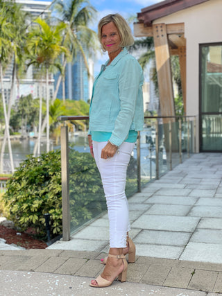 KEY WEST BLUE LINEN JACKET