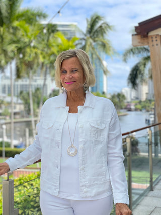 KEY WEST WHITE LINEN JACKET