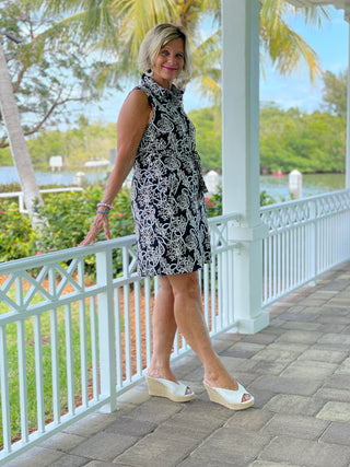 NAUTICAL LANE COLLAR DRESS - Cathys Place