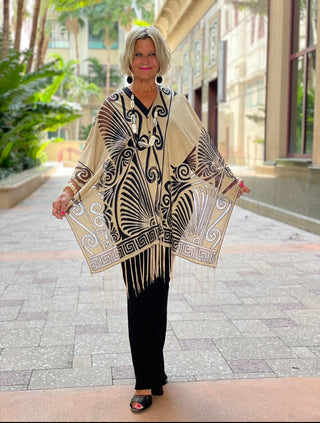 CLASSIC LOOK BURNOUT 7 WAY SCARF
