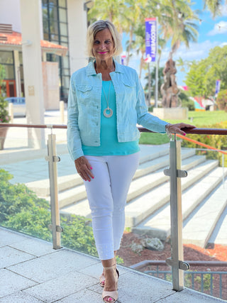 KEY WEST BLUE LINEN JACKET