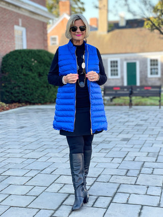 LULU-B COBALT PUFFER VEST