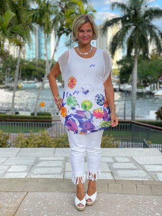 CHIFFON WHITE BLOUSE - Cathys Place