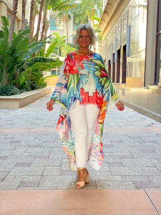 TROPICAL BLOOM SPALSH TUNIC