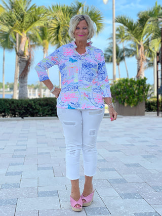 POST CARDS OFLOVE 3/25 RUFFLE TOP - Cathys Place